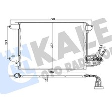 Kale Almparca Klima Kondenseri A3-Leon-Toledo-Octavia-Caddy Iii-Golf V-Vi-Jetta Iv-Touran Al/al 580X391X16
