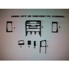 Honda Cıty 2006-2009 7 Parça Torpido Kaplama ( Renk - Sedef Ceviz )
