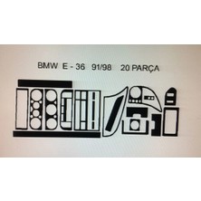 Bmw E36 1991-1997 20 Parça Torpido Kaplama ( Renk - Sedef Ceviz )