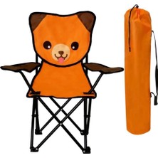 Katlanabilir Çocuk Kamp Sandalyesi, Turuncu, Hafif ve Pratik, Outdoor Için Ideal