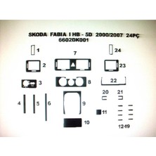 Skoda Fabıa 1998-2006 24 Parça Torpido Kaplama ( Renk - Sedef Ceviz )