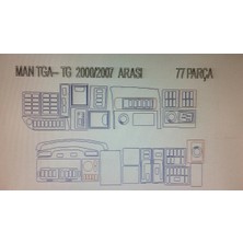 Man Tg -Tga 2000> 77 Parça Torpido Kaplama ( Renk - Beyaz )
