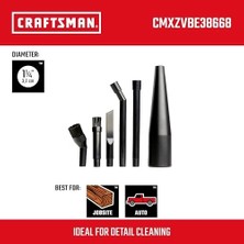 TeknoKapsül CMXZVBE38668 1-1/4 Inç. 6 Parça Islak/kuru Vakum Mikro Temizleme Ek Kiti, Siyah