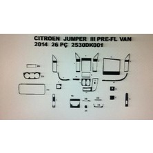 Cıtroen Jumper 2015> 26 Parça Torpido Kaplama ( Renk - Sedef Ceviz )