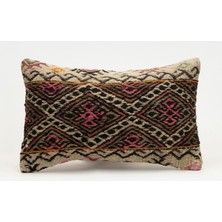 Kilim Wholesale El Yapımı Eski Kilimden Yapılmış Vintage Kırlent Kılıfı, Yün, 30X50 cm