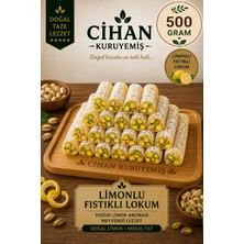 Cihan Kuruyemiş 500GR. Limonlu Fıstıklı Fitil Lokum