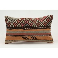 Kilim Wholesale El Yapımı Eski Kilimden Yapılmış Vintage Kırlent Kılıfı, Yün, 30X50 cm