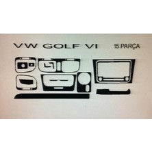 Wv Golf 6 2009-2013 15 Parça Torpido Kaplama ( Renk - Beyaz )