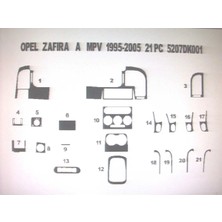 Opel Zafıra 1999-2005 21 Parça Torpido Kaplama ( Renk - Sedef Ceviz )
