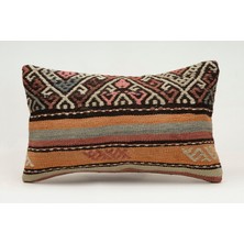 Kilim Wholesale El Yapımı Eski Kilimden Yapılmış Vintage Kırlent Kılıfı, Yün, 30X50 cm