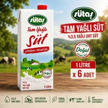 Sütaş %3.5 Tam Yağlı Süt 1lt x 6 Adet