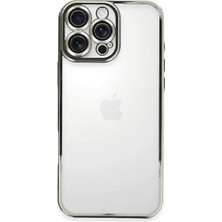HemenGo Apple Iphone 16 Pro Kılıf Razer Lensli Silikon - Gümüş