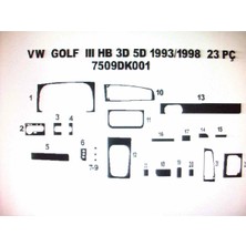 Wv Golf 3 1995-1997 23 Parça Torpido Kaplama ( Renk - Sedef Ceviz )