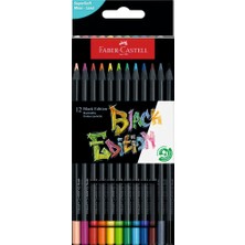 Faber Castell Black Edition Renkli Kuru Boya Kalemi 12 Li Sanatsal Kalem