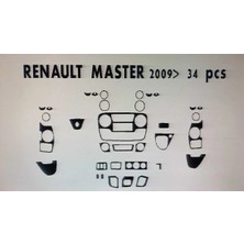 Renault Master 2009-2020 34 Parça Torpido Kaplama ( Renk - Piano Black )