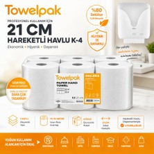 Rulopak Towelpak 21 cm Hareketli Kağıt Havlu K-4 2 Katlı Profesyonel Kullanım