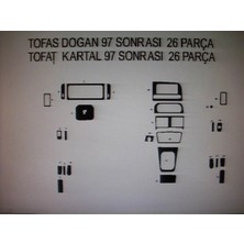 Tofaş Doğan 1997> 26 Parça Torpido Kaplama ( Renk - Beyaz )