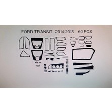 Ford Transit 2014-2018 Arası 60 Parça Torpido Kaplama ( Renk - Kuş Gözü Maun )