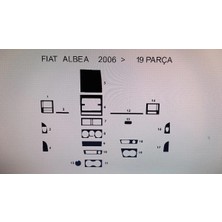 Fıat Albea 2006> 19 Parça Torpido Kaplama ( Renk - Beyaz )