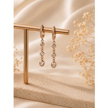 Hotchic Hotchıc Bronz Renk Sallantılı 925 Ayar Gümüş Küpe