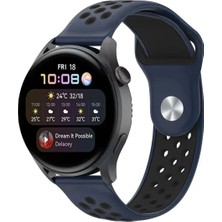 Samsung Uryport Watch 20MM Spor Delikli Kordon - Lacivert-Siyah
