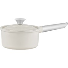 Madame Coco Vincenzo Döküm Alüminyum Sos Tenceresi - Gri/bej - 18 cm