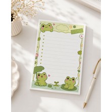 Kurbağa Temalı Not Defteri A6 Boyut Çek Kopar Notepad Not Defteri