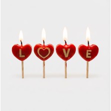 Partyplus Love Yazı Mum Seti 4 Lü