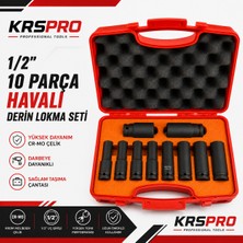 Rico 007-RC2325 1/2 Havalı Derin Lokma Takımı 6 Köşe 10 Parça