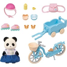Sylvanian Families Bisiklet ve Paten Seti - Panda Kız 5652