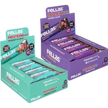 Protein Bar Duble Kakaolu, 32GR x 12 Adet + Fındıklı ve Kakaolu, 32GR x 12 Adet