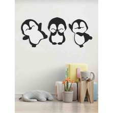 Art For You Ahşap Dekoratif Penguen Duvar Süsü 6mm Mdf