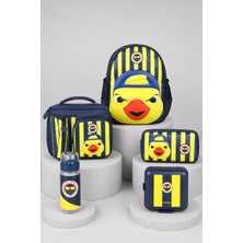 Lisanslı Fenerbahçe Yellow Collection 3D Baskılı Küçük Boy Anaokul,Beslenme ve Kalem Çantası,Beslenme Kabı ve 500 Ml Matara Seti