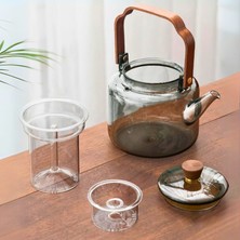 Veraura Lifestyle Akasya Saplı Demlik - 1200 ml - Borosilikat Cam