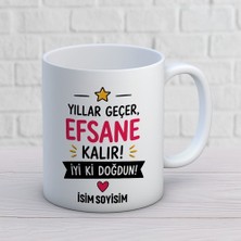 Ajans 313 AJANS313 Kişiye Özel Yıllar Geçer Efsane Kalır Kupa Bardak - Doğum Günü Kutlama Hediyesi