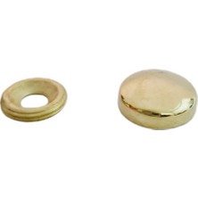Nobel Metal Vida Kapama Kapağı Gold 20 mm – Dekoratif Vida Gizleme Aparatı 50 Adet