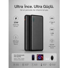 ÇELİKWORK 10000mAh 20W PD Hızlı Şarj Powerbank Type-C Mikro USB Girişli Taşınabilir Şarj Cihazı