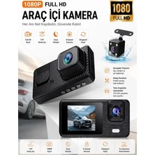 Deanb 3 Kameralı 1080P WiFi Araç Kamerası APP Kontrollü Gece Görüşü 140° Geniş Açı DVR Kayıt