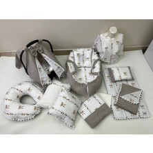 Buse Baby Home Çok Amaçlı Babynest , Puset Örtüsü , Alt Açma ve Battaniye, Nevresim Takımı 15'li Set Bebek Çeyizi