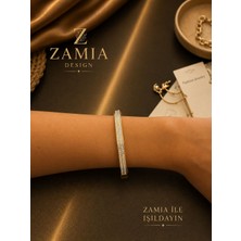 Zamia Concept Zamia Design Taşlı Kelepçe  Bilezik