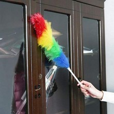 Hilera Toz Alma Fırçası - Renkli - Peluş Püsküllü - Pratik