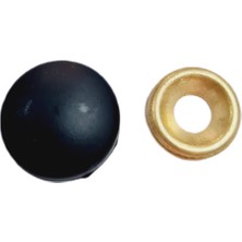 Nobel Metal Vida Kapama Kapağı Siyah 20 mm – Dekoratif Vida Gizleme Aparatı 50 Adet
