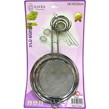 TKÇ Çelik 3'li Süzgeç 16-18-20 cm
