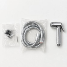 Izyapı Refectio Kesme Valfli Taharet El Duşu Seti 120 cm Gloss Silver
