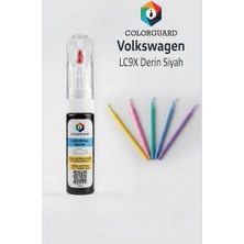 COLORGUARD Volkswagen LC9X Derin Siyah Rötuş Boyası ve 5'li Rötuş Çubuğu Hassas Uygulama Seti