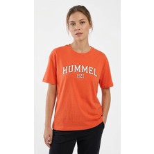 Hummel Sandalo Kadın Turuncu Yuvarlak Yaka T-Shirt