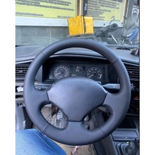 Stilix Garage Renault 19 Araca Özel Dirsksiyon Kılıfı Düz Siyah Ipli