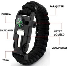 Survıval Kamp Bileklik Düdük Çok Amaçlı Midastech