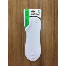 Dündar Erkek Beyaz Bambu 6'lı Dikişsiz Sneaker Çorap-Beyaz-40/44