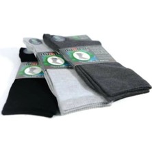 Dündar Düdar Bambu Plus Diabetik Çorap/dikişsiz ve Koku Önleyici 3 Lü-3'lü-41-45